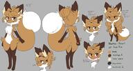 artist:fiddleafox brown_fur character:averi_(fiddleafox) dipstick_tail ears female gloves_(marking) pawpads paws pink_pawpads reference_sheet socks_(marking) species:canine species:fox species:mammal tail white_fur // 2304x1241 // 221KB