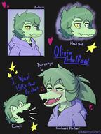 character:olivia_halford copyright:cavemanon_studios copyright:i_wani_hug_that_gator green_body green_hair green_scales hair scales species:baryonyx species:dinosaur species:prehistoric_species species:reptile species:scalie species:spinosaurid species:theropod // 1536x2048 // 254KB