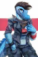 artist:fivel female jacket meta:2016 punk simple_background species:scalie // 853x1280 // 1.6MB