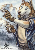 artist:blotch male meta:2012 mountain outside pointing snow species:canine species:dog species:domestic species:husky species:mammal // 500x700 // 438KB