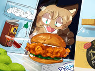 artist:fiddleafox brown_fur character:averi_(fiddleafox) chicken_sandwich dipstick_tail ears female food gloves_(marking) refrigerator socks_(marking) species:canine species:fox species:mammal tail white_fur // 1280x960 // 295KB