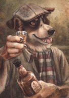 alcohol hat male meta:2009 scarf species:canine species:dog species:domestic species:mammal // 365x514 // 109KB