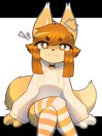 artist:biankers ears eyes female hair simple_background species:canine species:fox species:mammal tail white_background // 1536x2048 // 239KB