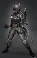 armor artist:pgm300 blood ears female mask meta:2022 military scar species:cat species:domestic species:feline species:mammal tail weapon // 1589x2483 // 414KB