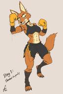 abs action_pose artist:v1p3rw01f bandage big_quadriceps boxing_gloves character:diane_foxington claws copyright:dreamworks copyright:the_bad_guys feet female muscular orange_fur piercing pose shorts simple_background solo species:canine species:fox species:mammal sports_bra tail white_fur // 800x1200 // 88KB