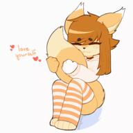 artist:biankers ears eyes female hair meta:animation meta:gif simple_background species:canine species:fox species:mammal tail white_background // 1280x1280 // 1.1MB