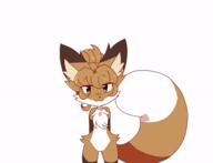 artist:fiddleafox brown_fur character:averi_(fiddleafox) dipstick_tail ears female gloves_(marking) meta:animation meta:gif socks_(marking) species:canine species:fox species:mammal tail white_fur // 600x458 // 324KB