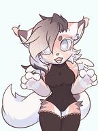 artist:biankers ears eyes female hair simple_background species:canine species:fox species:mammal tail white_background // 3000x4000 // 512KB