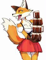 artist:noconcession beer beer_mug cup cups dipstick_tail dress female fluffy fur hands holding_object mug mugs open_mouth orange_eyes orange_fur simple_background skirt solo species:canine species:fox species:mammal tail tuft white_fur yellow_eyes // 1618x2100 // 545KB