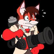 brown_hair character:medic_(team_fortress_2) copyright:team_fortress_2 copyright:valve gloves hair male red_fur species:canine species:fox species:mammal // 700x700 // 174KB