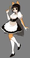 apron artist:dvampiresmile black_dress black_shoes clothing dress female maid_dress orange_fur pose shoes solo species:cat species:domestic species:feline species:mammal surprised white_dress white_fur // 1212x2334 // 136KB