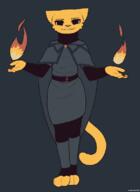 belt character:katia_managan clothing copyright:microsoft copyright:prequel_adventure copyright:the_elder_scrolls ears female fire fur magic orange_fur paws robe smirking species:cat species:domestic species:feline species:khajit species:mammal tail yellow_fur // 1160x1596 // 16KB