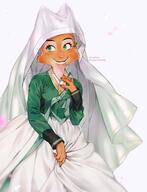 character:diane_foxington clothing copyright:dreamworks copyright:the_bad_guys dress female green_shirt simple_background species:canine species:fox species:mammal white_dress // 1518x1976 // 2.0MB